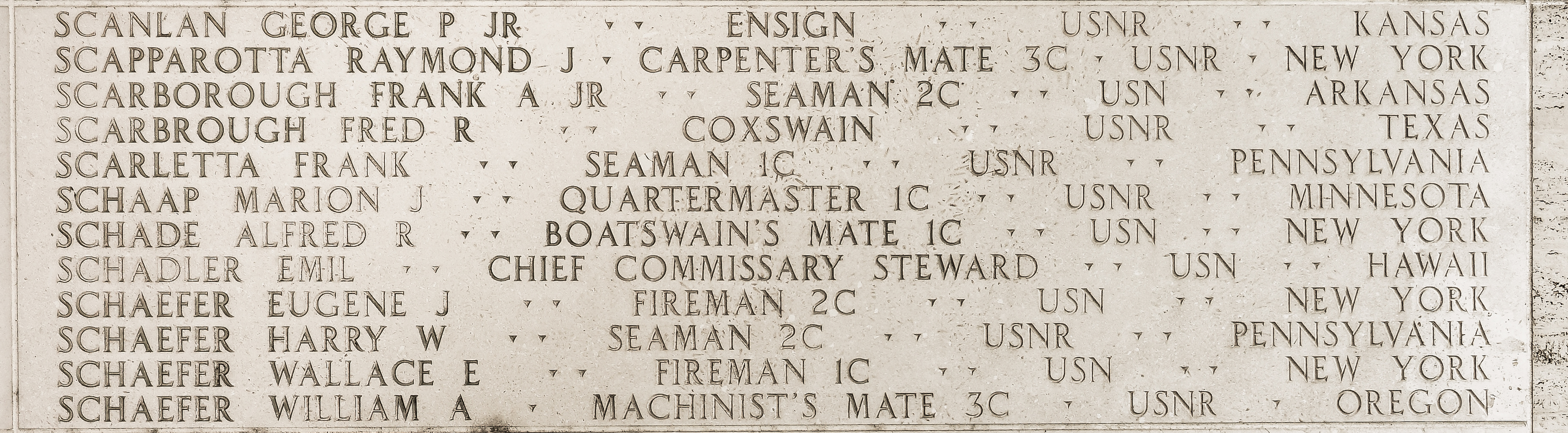 Alfred R. Schade, Boatswain's Mate First Class